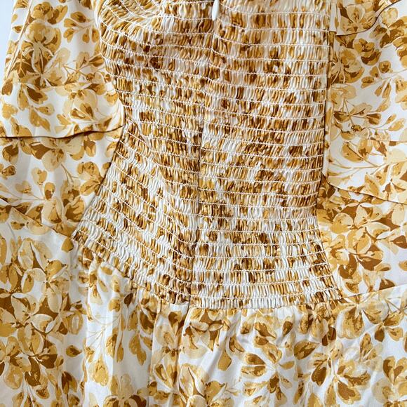 Reformation Womens Barrow Silk Maxi Dress Goldfinch Yellow Size 12 NWT - Picture 9 of 11